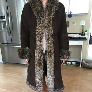 suede jacket faux fur inside